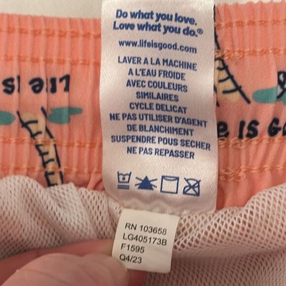 Life is Good Mens Large Jake Golf Palm Trees Swimwear Board Shorts Swim Trunks - Picture 8 of 10